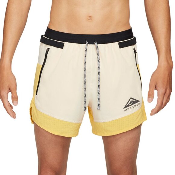 Nike Dri-Fit 5in Trail Flex Stride Short Mens Running Hiking Athletic Shorts Tan - Picture 2 of 8